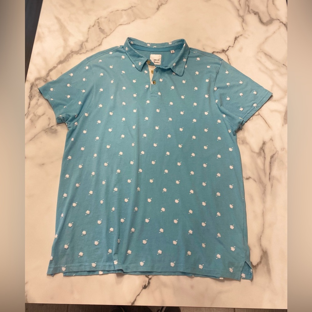 Isle of Tees men’s polo shirt, size large turquoise